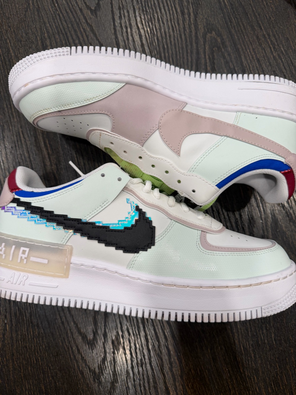 Nike Air Force 1 Shadow SE Pixel Swoosh Barely womenβs size 12